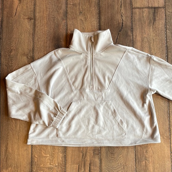 Tops - 3 for $30* NWOT Cream Quarter-Zip Pullover